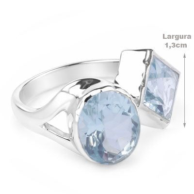 Anel de Prata com Topázio - 65722