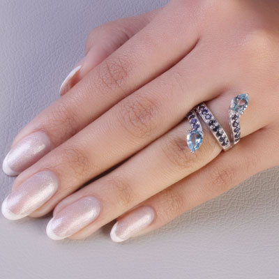 Anel de Prata com Pedras - 65732