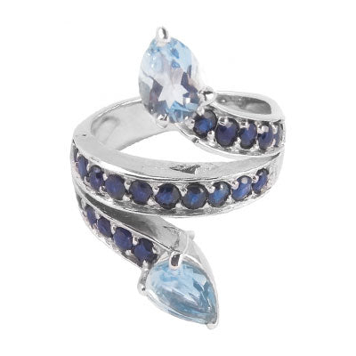 Anel de Prata com Pedras - 65732