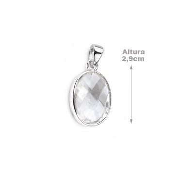 Pingente de Prata com Cristal - 65753