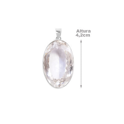 Pingente de Prata com Cristal - 65755