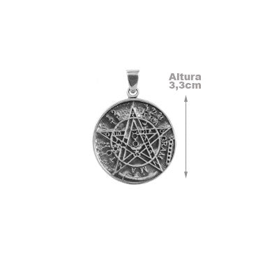 Pingente de Prata Estrela Tetragrammaton - 65794