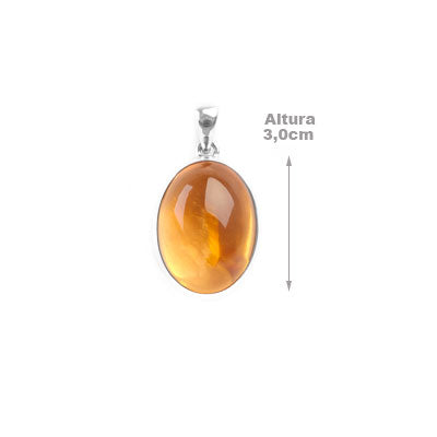 Pingente de Prata com Âmbar - 65809