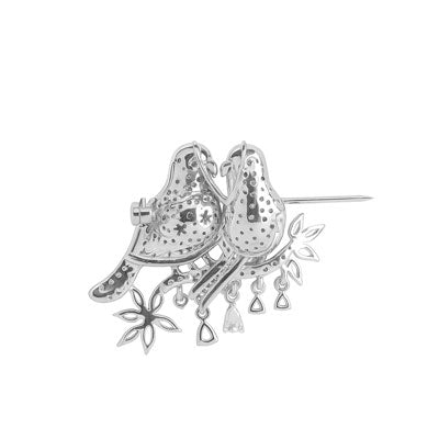 Pingente de Prata Pássaros - 65838