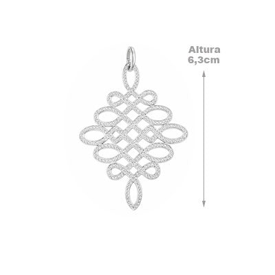 Pingente de Prata com Zircônia - 65844