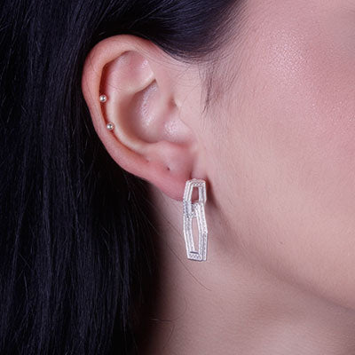 Brinco de Prata Vazado - 65855