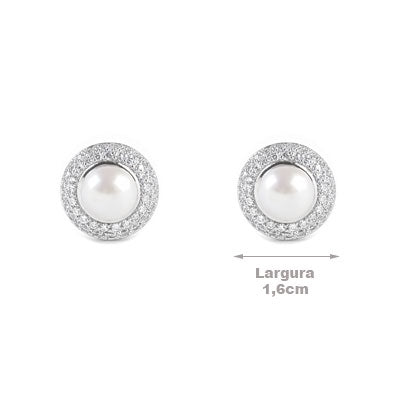 Brinco de Prata com Pedras - 65861