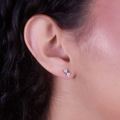 Brinco de Prata com Zircônia - 65868