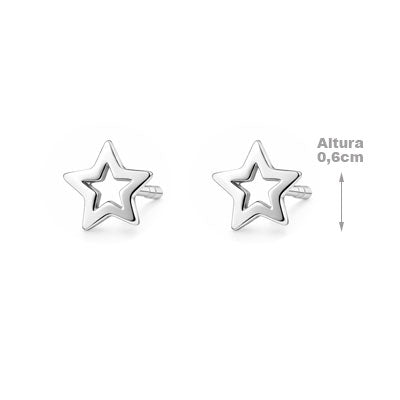 Brinco de Prata Estrela - 65875