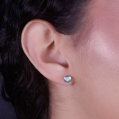 Brinco de Prata com Opala - 65880