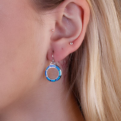 Brinco de Prata com Opala - 65883