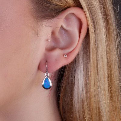 Brinco de Prata com Opala - 65886