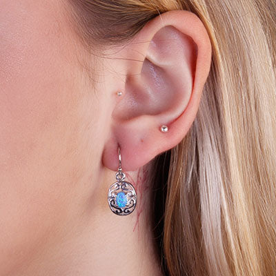 Brinco de Prata com Opala - 65888