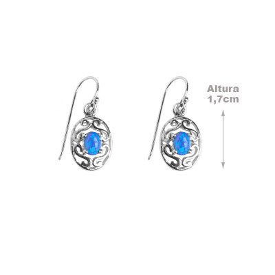 Brinco de Prata com Opala - 65888