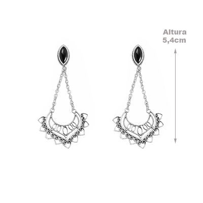 Brinco de Prata com Ágata - 65911