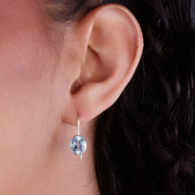 Brinco de Prata com Topázio - 65931