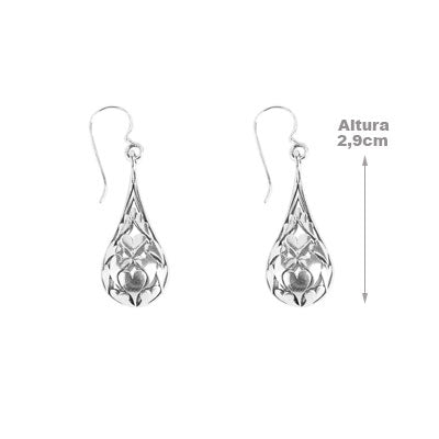 Brinco de Prata Vazado - 65943