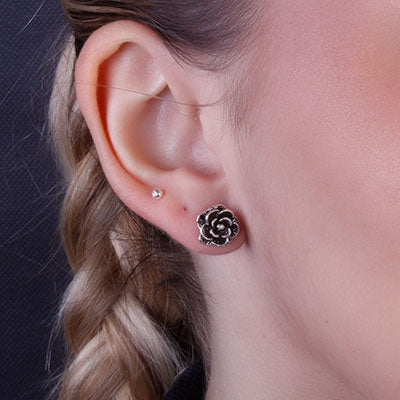 Brinco de Prata Rosa - 65947