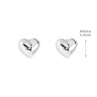 Brinco de Prata Coração - 65957