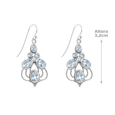 Brinco de Prata com Topázio - 65971