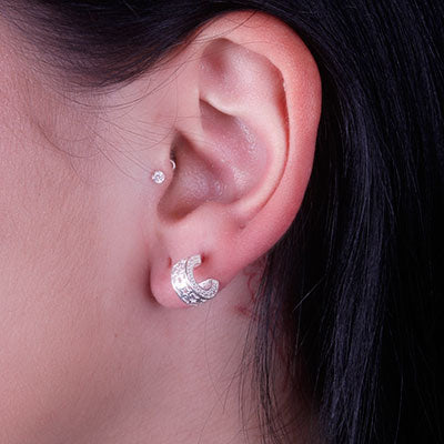 Argola de Prata Vazada - 65977