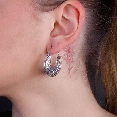 Argola de Prata Vazada - 65981