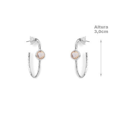 Argola de Prata com Citrino - 65992