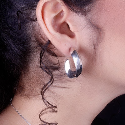 Argola de Prata Lisa - 65996