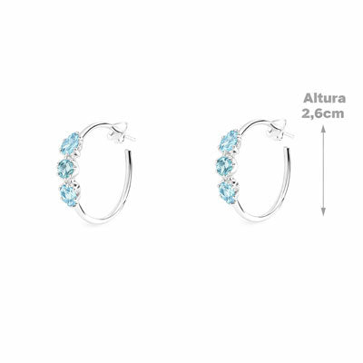 Argola de Prata com Topázio - 65998