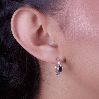 Argola de Prata com Granada - 66002