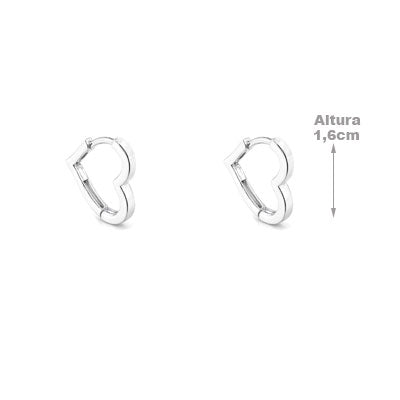 Argola de Prata Coração - 66009