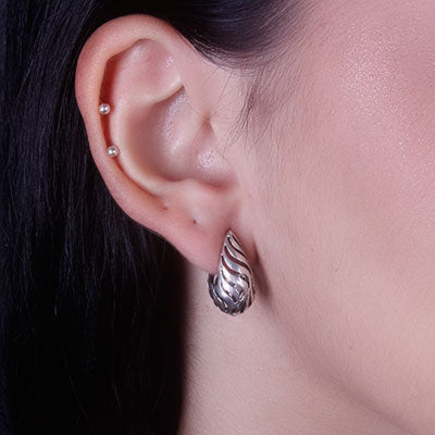 Argola de Prata Vazada - 66010