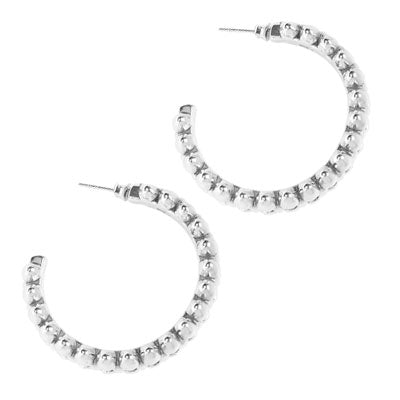 Argola de Prata Trabalhada - 66018