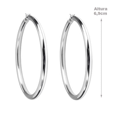 Argola de Prata Lisa - 66021