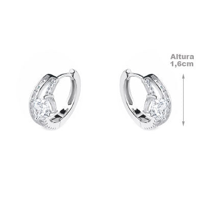 Argola de Prata com Zircônia - 66023