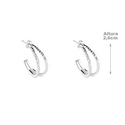 Argola de Prata Trabalhada - 66024