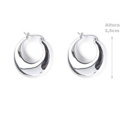 Argola de Prata Lisa - 66027