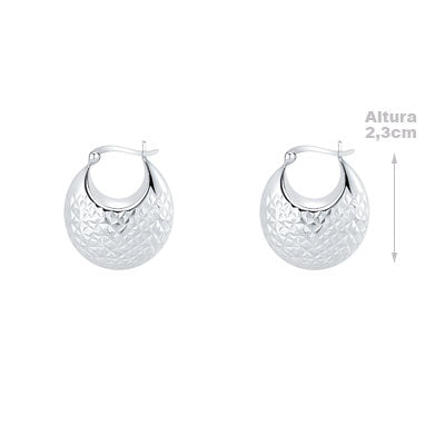 Argola de Prata Trabalhada - 66029