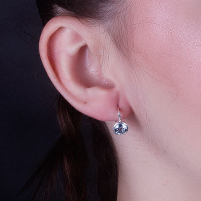 Argola de Prata com Topázio - 66043