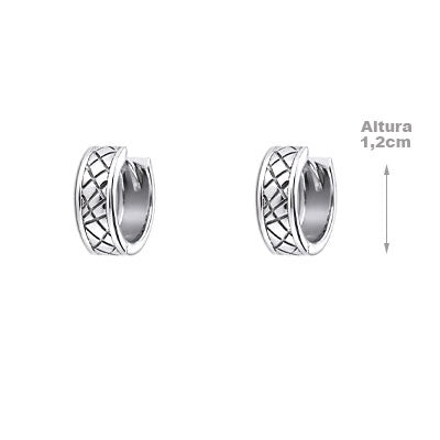 Argola de Prata Trabalhada - 66050