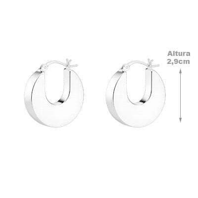 Argola de Prata Lisa - 66051