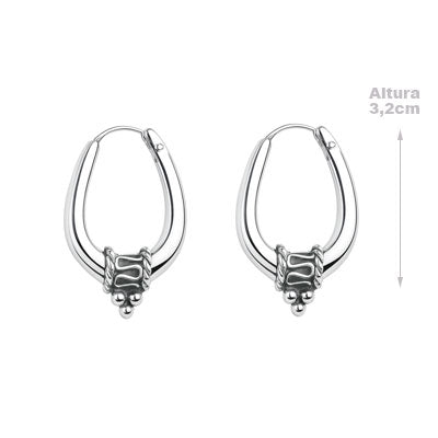 Argola de Prata Bali - 66058