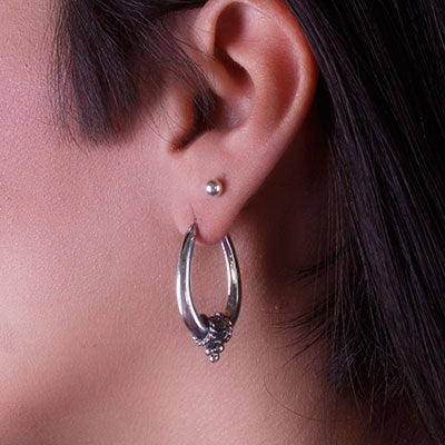 Argola de Prata Bali - 66058