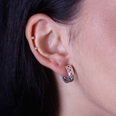 Argola de Prata Vazada - 66073