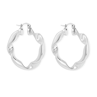 Argola de Prata Torcida - 66078