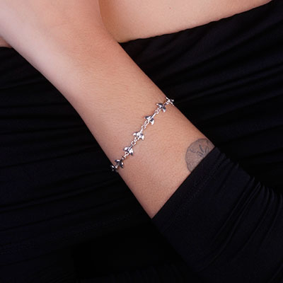 Pulseira de Prata Rabo de Baleia - 66114