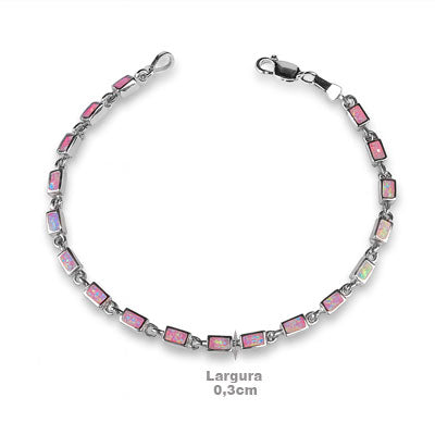 Pulseira de Prata com Opala - 66132
