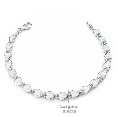 Pulseira de Prata com Opala - 66133