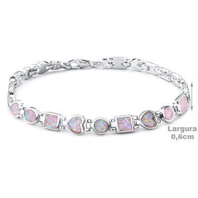Pulseira de Prata com Opala - 66135