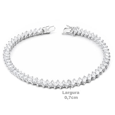 Pulseira de Prata com Zircônia - 66145 - soprata